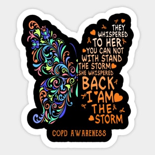 COPD butterfly i am the storm Sticker